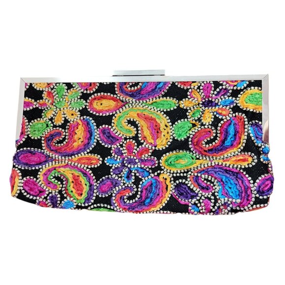 Colorful Paisley Clutch - Picture 1 of 14